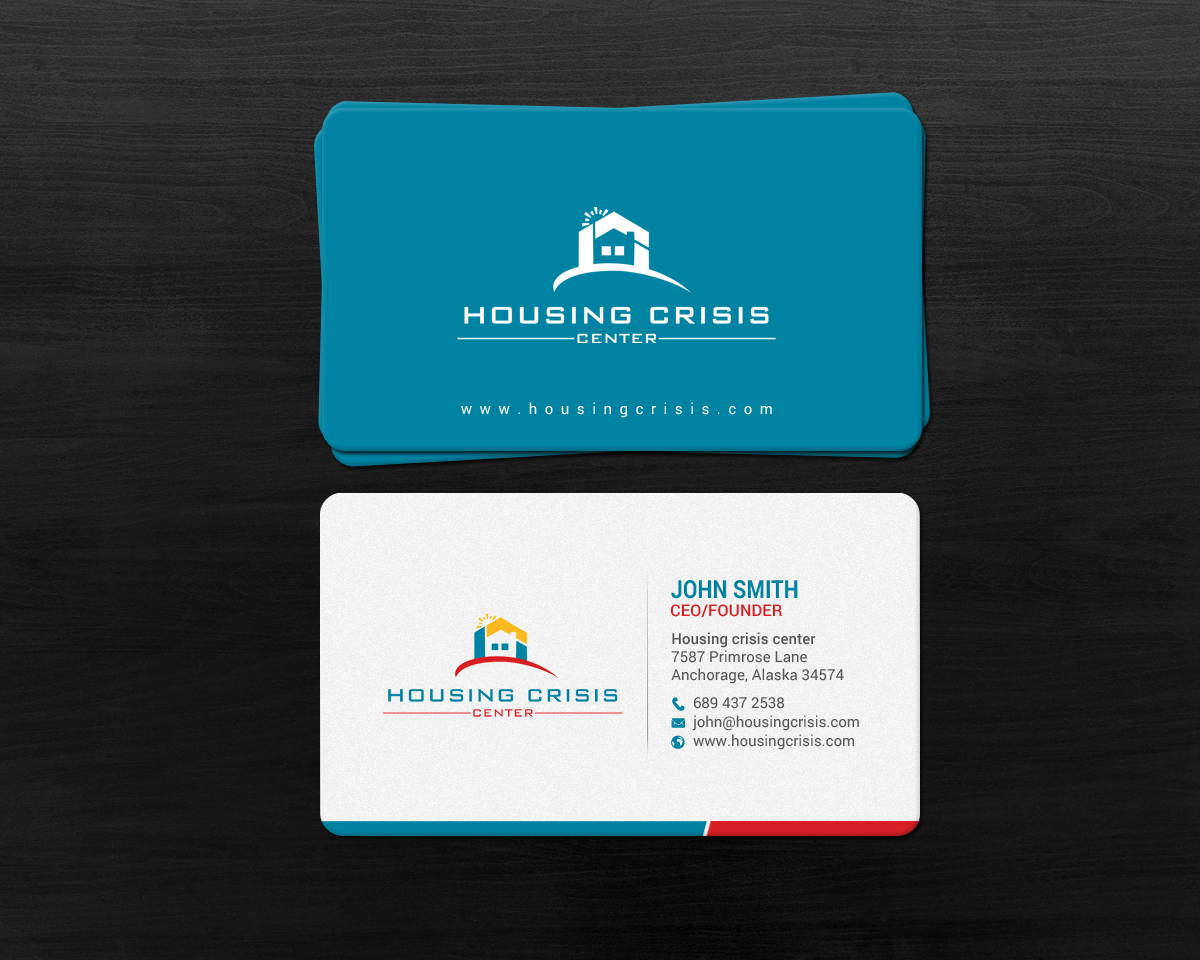 Diseño de Tarjeta de Presentación por chandrayaan.creative para Housing Crisis Center | Diseño #17952583