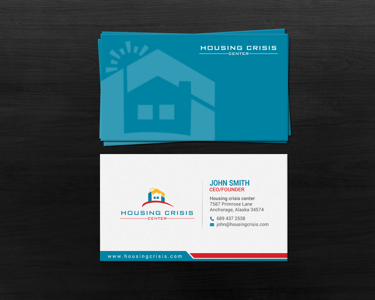 Business Card Design by chandrayaan.creative for Housing Crisis Center | Design #17952854