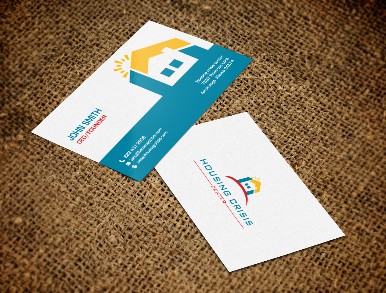 Diseño de Tarjeta de Presentación por chandrayaan.creative para Housing Crisis Center | Diseño #17953202