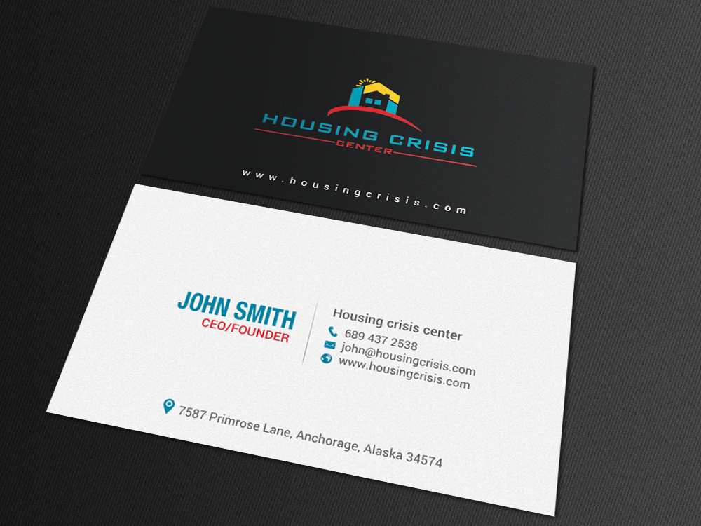 Business Card Design by chandrayaan.creative for Housing Crisis Center | Design #17953241