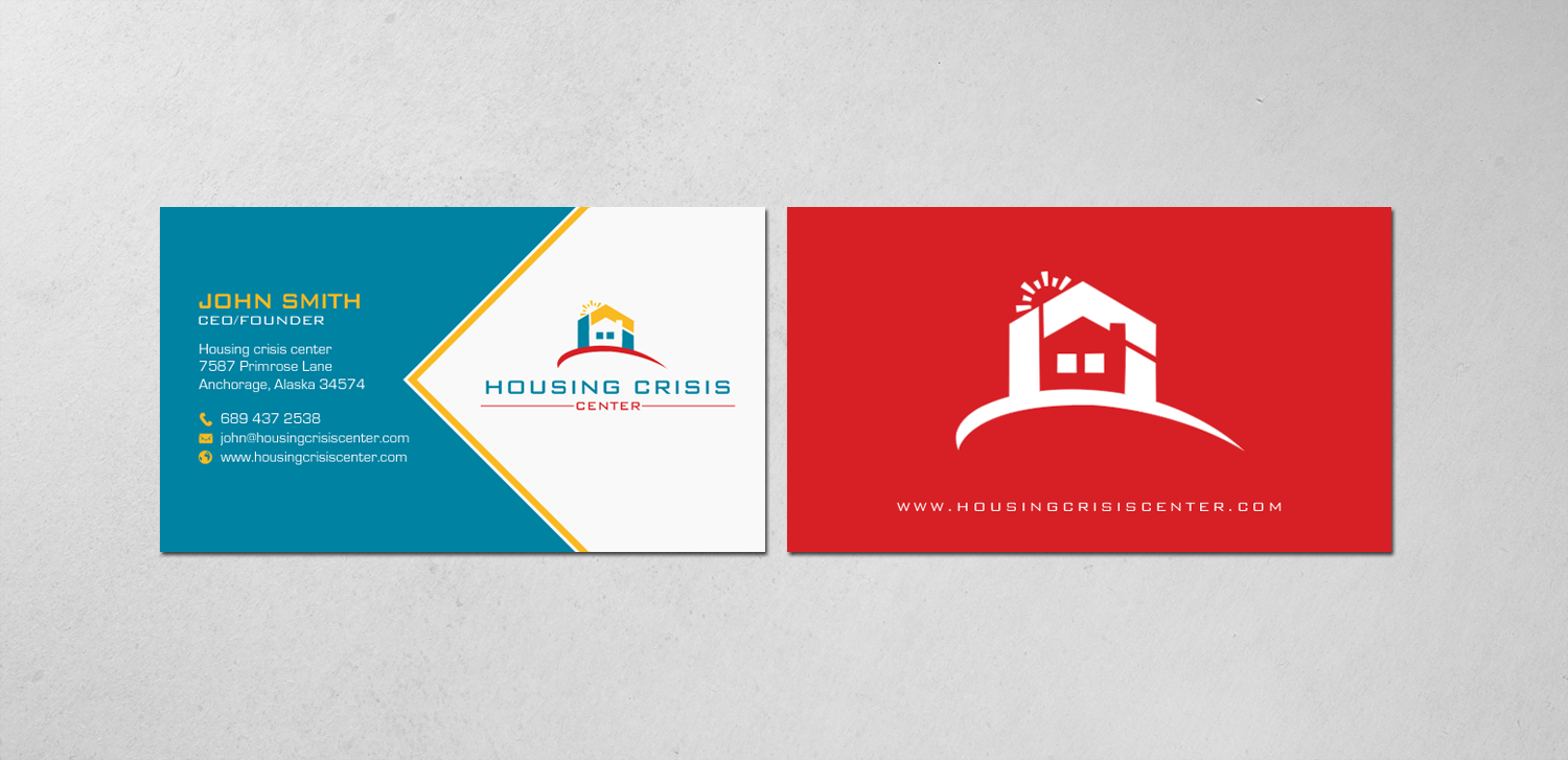 Business Card Design by chandrayaan.creative for Housing Crisis Center | Design #17955904