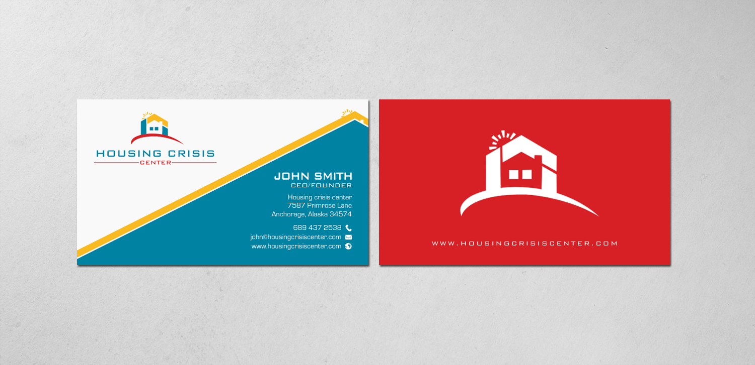 Business Card Design by chandrayaan.creative for Housing Crisis Center | Design #17956019