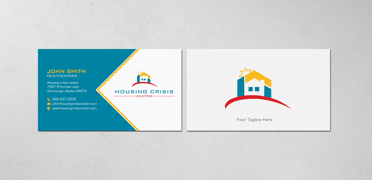 Diseño de Tarjeta de Presentación por chandrayaan.creative para Housing Crisis Center | Diseño #17985368