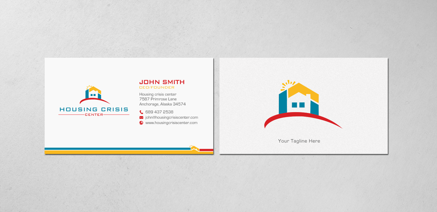 Diseño de Tarjeta de Presentación por chandrayaan.creative para Housing Crisis Center | Diseño #17985371