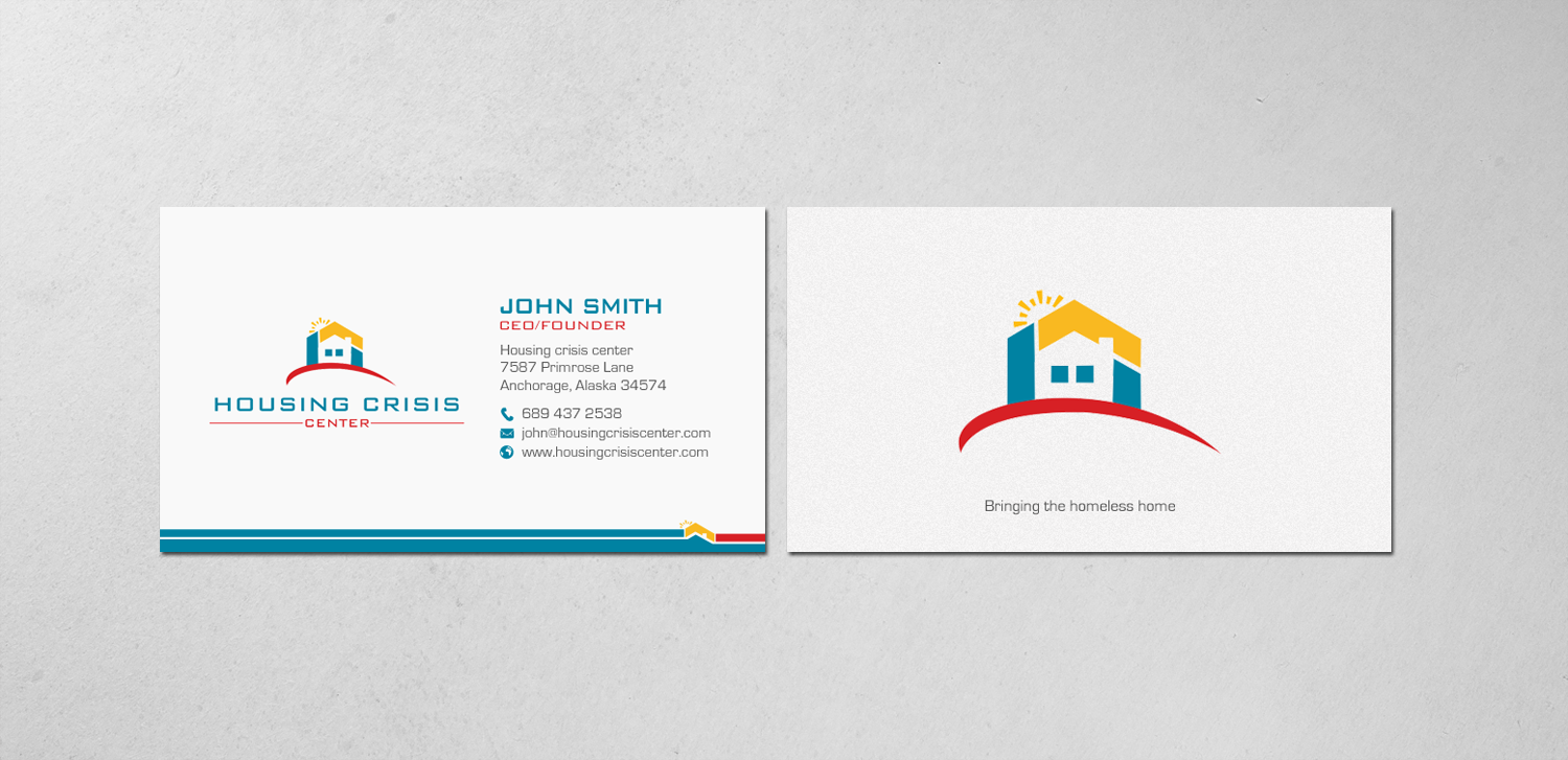 Diseño de Tarjeta de Presentación por chandrayaan.creative para Housing Crisis Center | Diseño #17992142