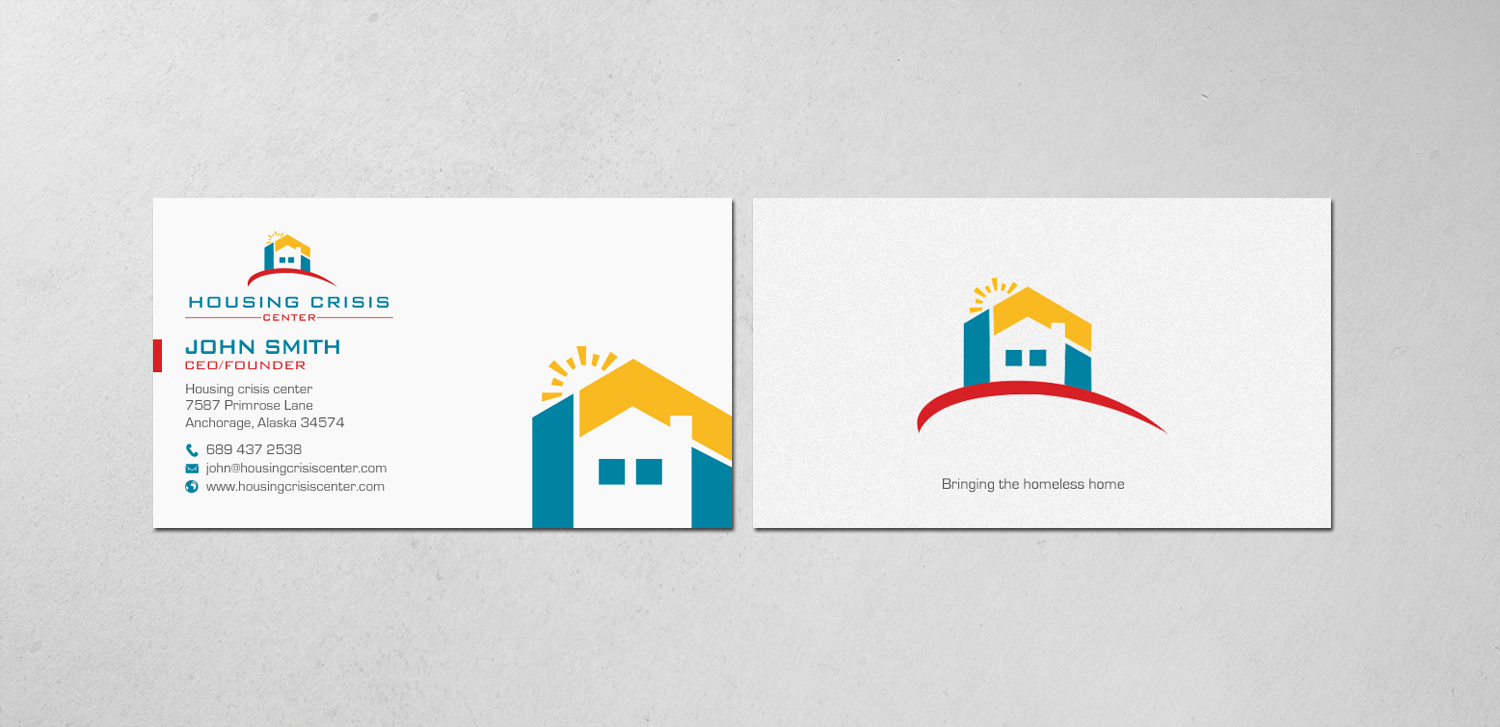 Diseño de Tarjeta de Presentación por chandrayaan.creative para Housing Crisis Center | Diseño #17992184