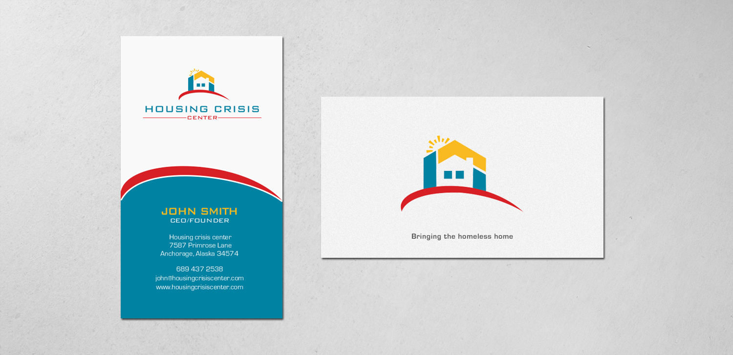 Diseño de Tarjeta de Presentación por chandrayaan.creative para Housing Crisis Center | Diseño #17992223