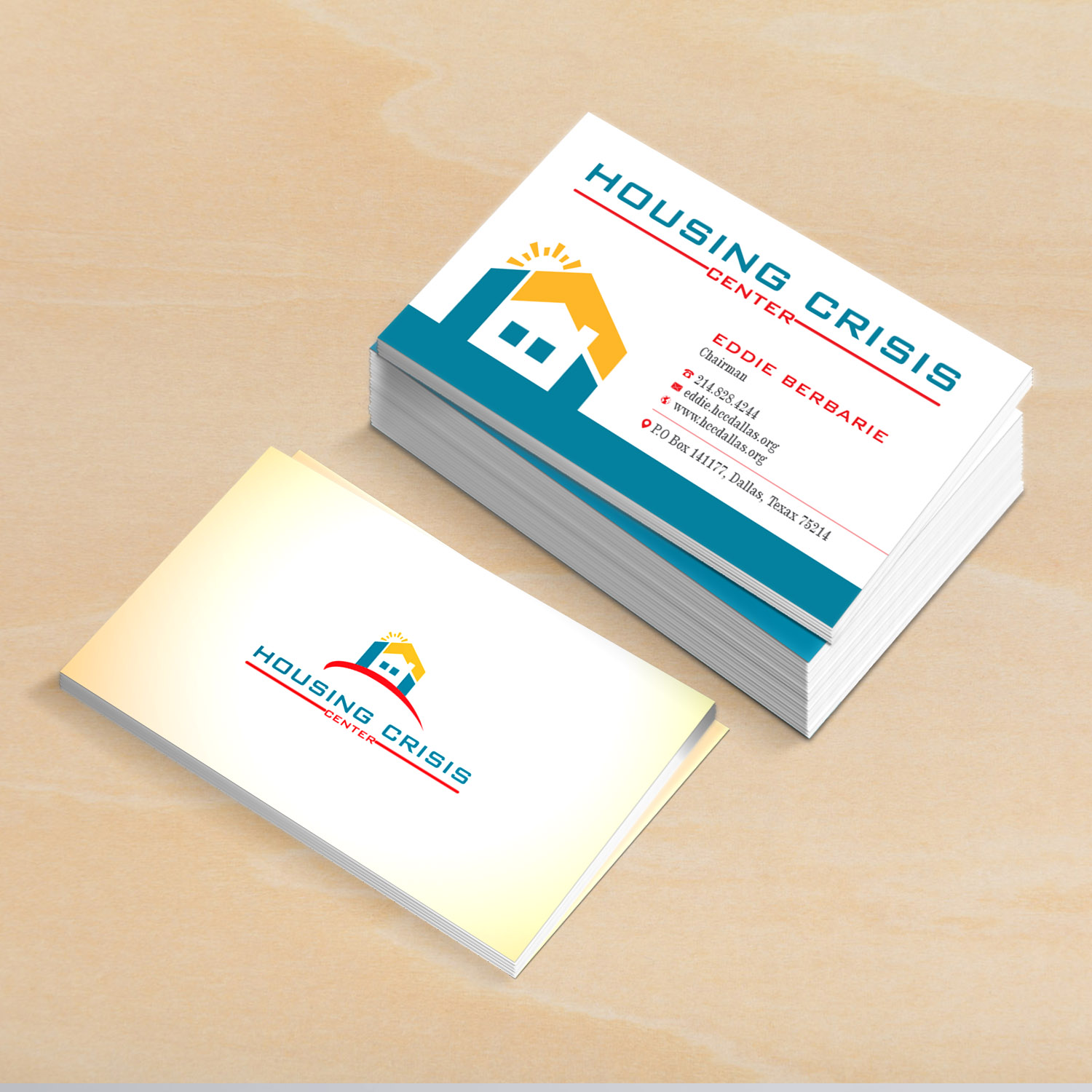 Business Card Design by Creative Jiniya for Housing Crisis Center | Design #17940077