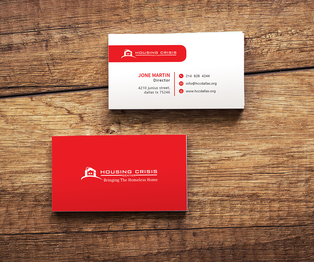 Business Card Design by Muhamad Mousa for Housing Crisis Center | Design #17976762