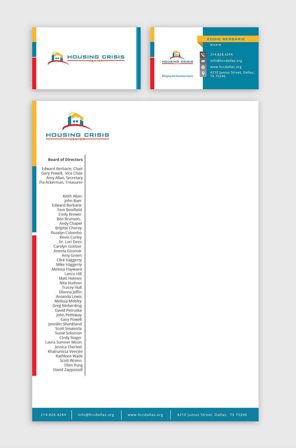 Diseño de Tarjeta de Presentación por A Y A N para Housing Crisis Center | Diseño #17979783