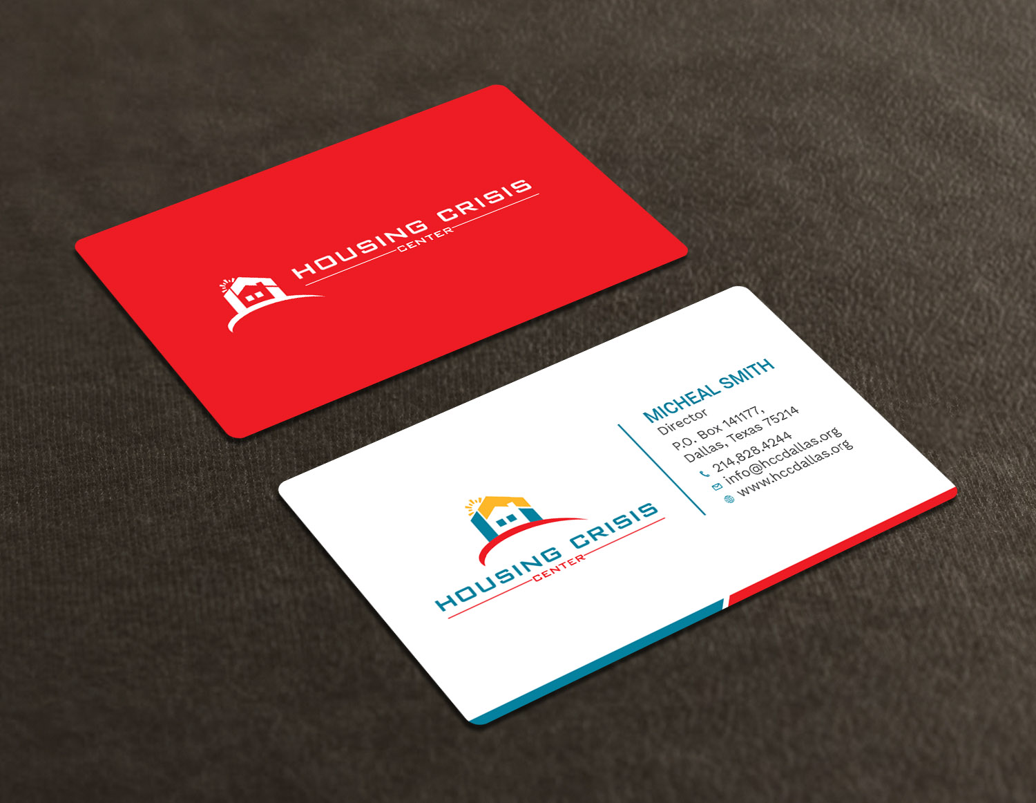 Diseño de Tarjeta de Presentación por Tripti Ranjan Gain para Housing Crisis Center | Diseño #17952898