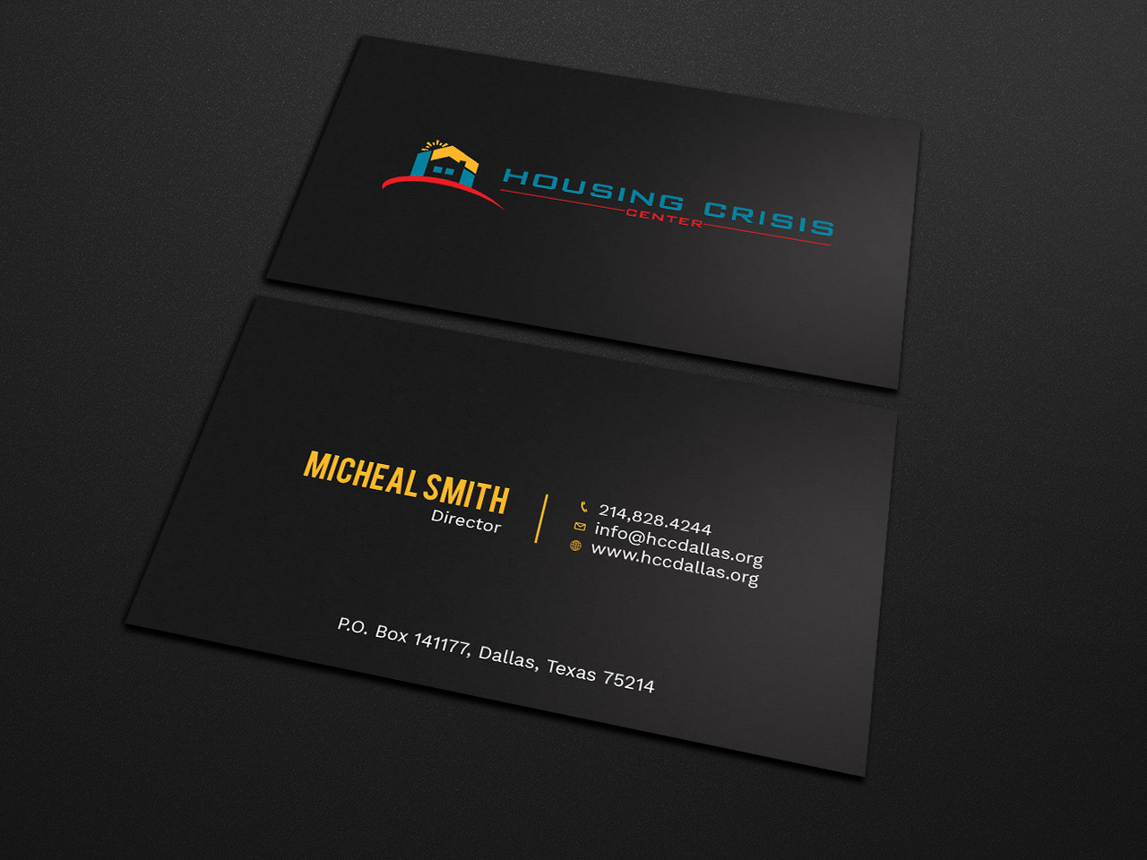 Diseño de Tarjeta de Presentación por Tripti Ranjan Gain para Housing Crisis Center | Diseño #17952932