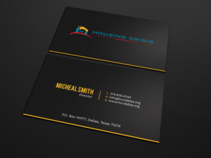 Diseño de Tarjeta de Presentación por Tripti Ranjan Gain para Housing Crisis Center | Diseño: #17952933
