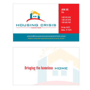 Business Card Design by bentobrain for Housing Crisis Center | Design #17989446
