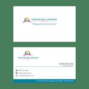 Business Card Design by MD. IBANUR 2 for Housing Crisis Center | Design #17995424