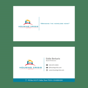 Diseño de Tarjeta de Presentación por MD. IBANUR 2 para Housing Crisis Center | Diseño: #17997328