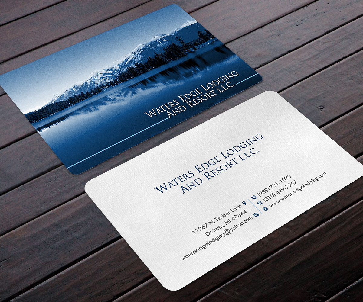 Business Card Design by Designers Hub for Waters Edge Lodging and Resort L.L.C. | Design #17943438