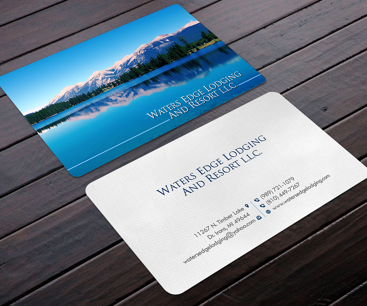 Diseño de Tarjeta de Presentación por Designers Hub para Waters Edge Lodging and Resort L.L.C. | Diseño #17943439