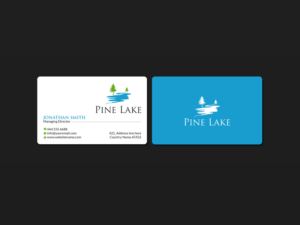 Business Card Design by Creations Box 2015 for Waters Edge Lodging and Resort L.L.C. | Design: #17945541