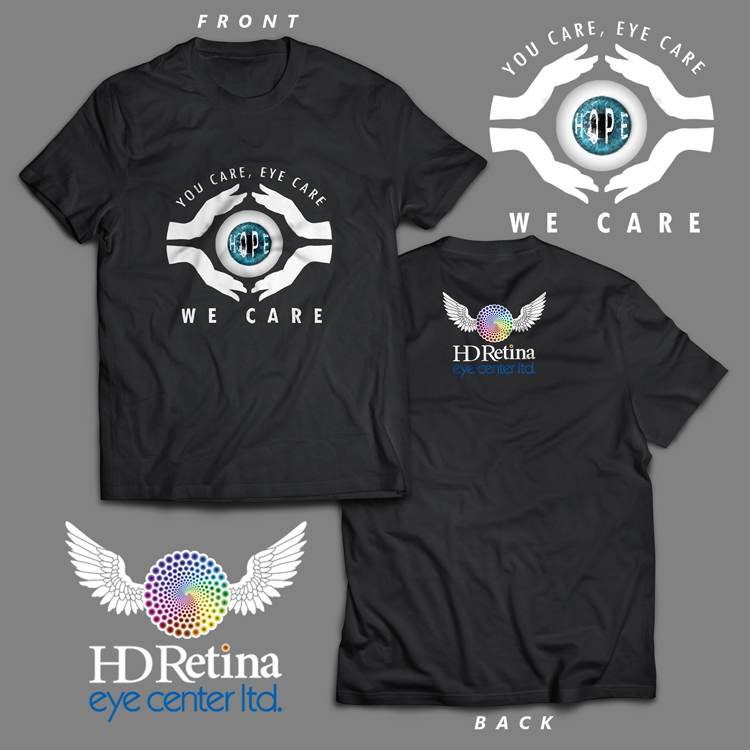 T-shirt Design by JesuLi for HD Retina Eye Center | Design #18101309
