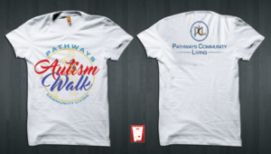 Autisum Walk for 2018 to promote our business’s behavioral service | T-shirt Design by Taho Design