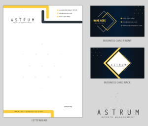 Football and Sports Management Agency Stationary | Stationery Design by SAI DESIGNS
