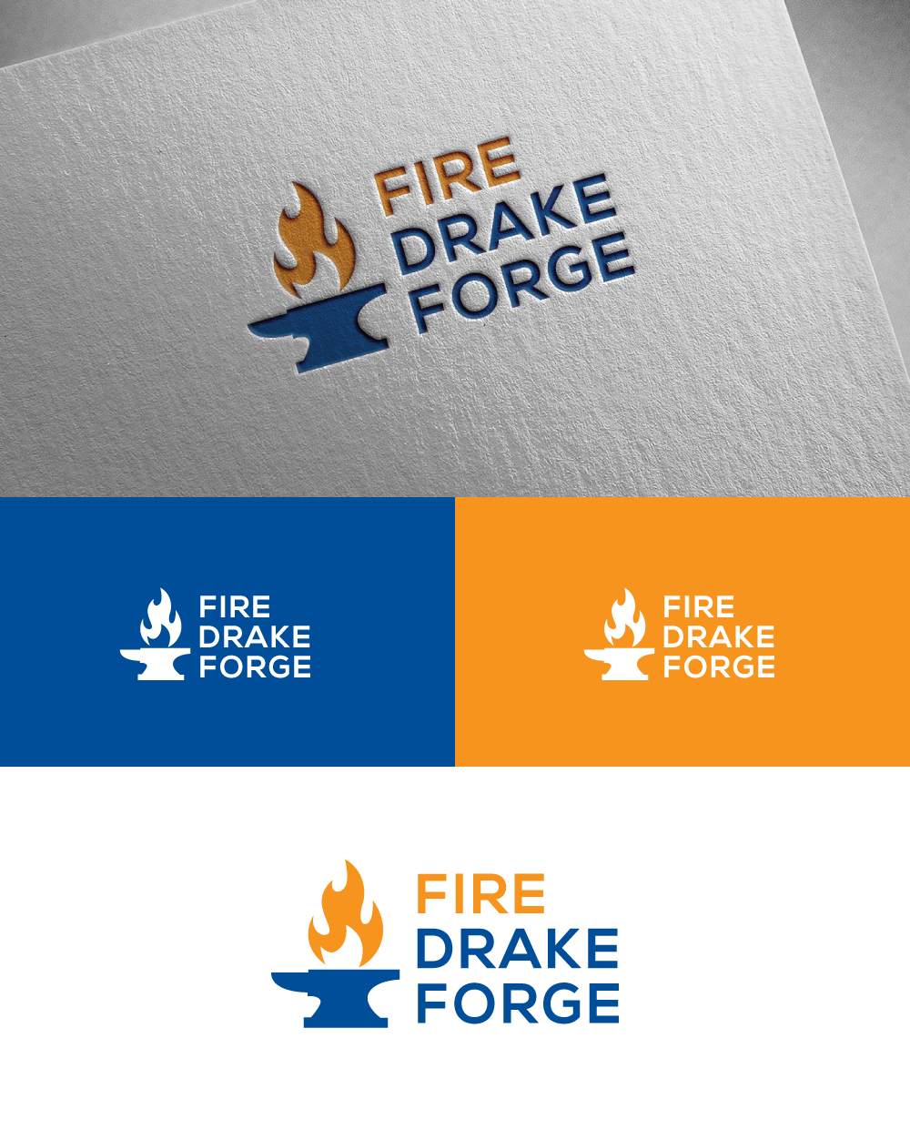 Logo Design by ecorokerz for Fire Drake Forge | Design #18470251