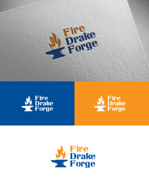 Logo Design by ecorokerz for Fire Drake Forge | Design: #18475881