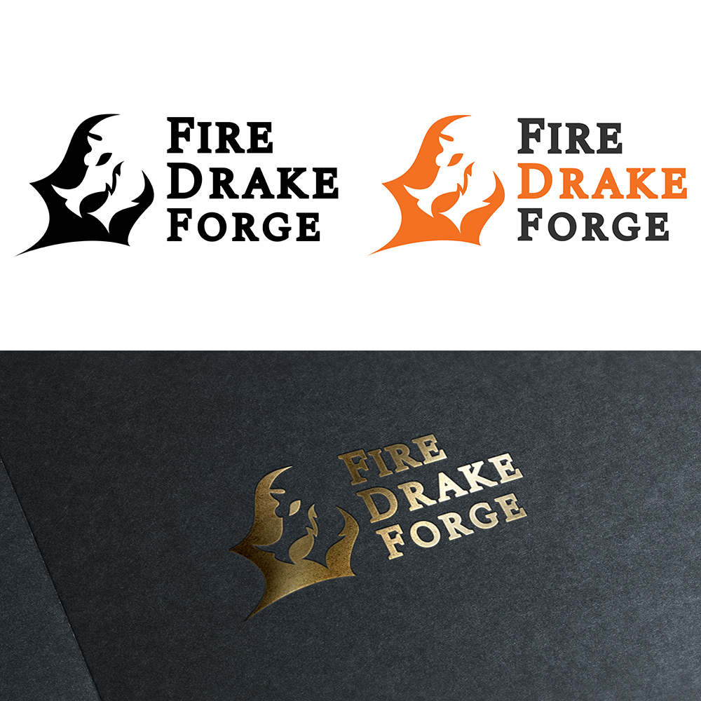 Logo Design by DarylDraws for Fire Drake Forge | Design #18608595