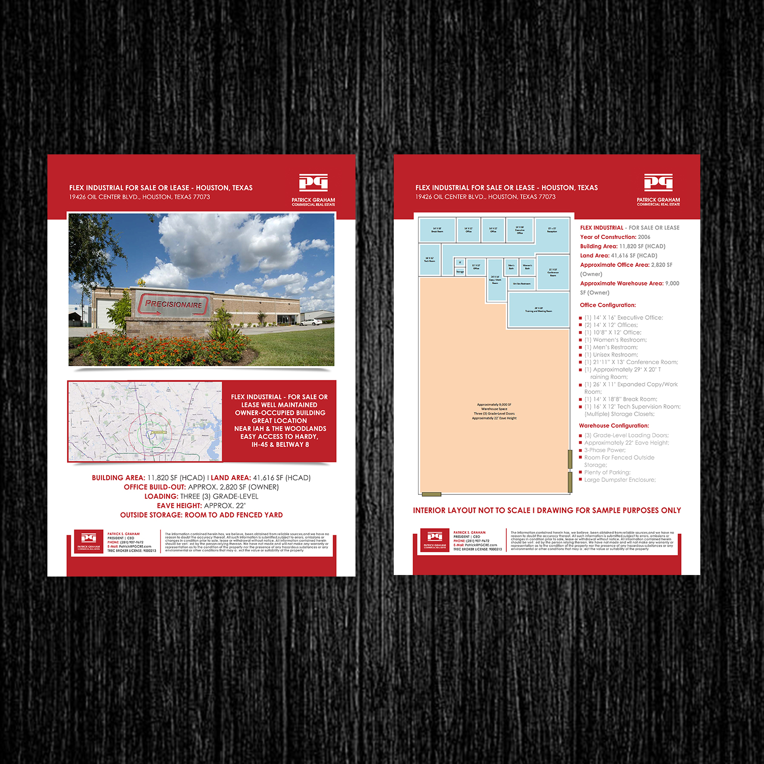 Diseño de Flyer por TuktukiShree para Patrick Graham Commercial Real Estate | Diseño #18042407