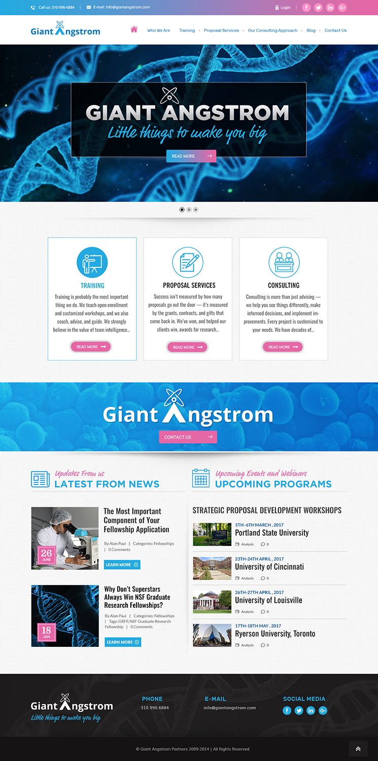 Web Design by SAI DESIGNS for Giant Angstrom Partners | Design #18045193