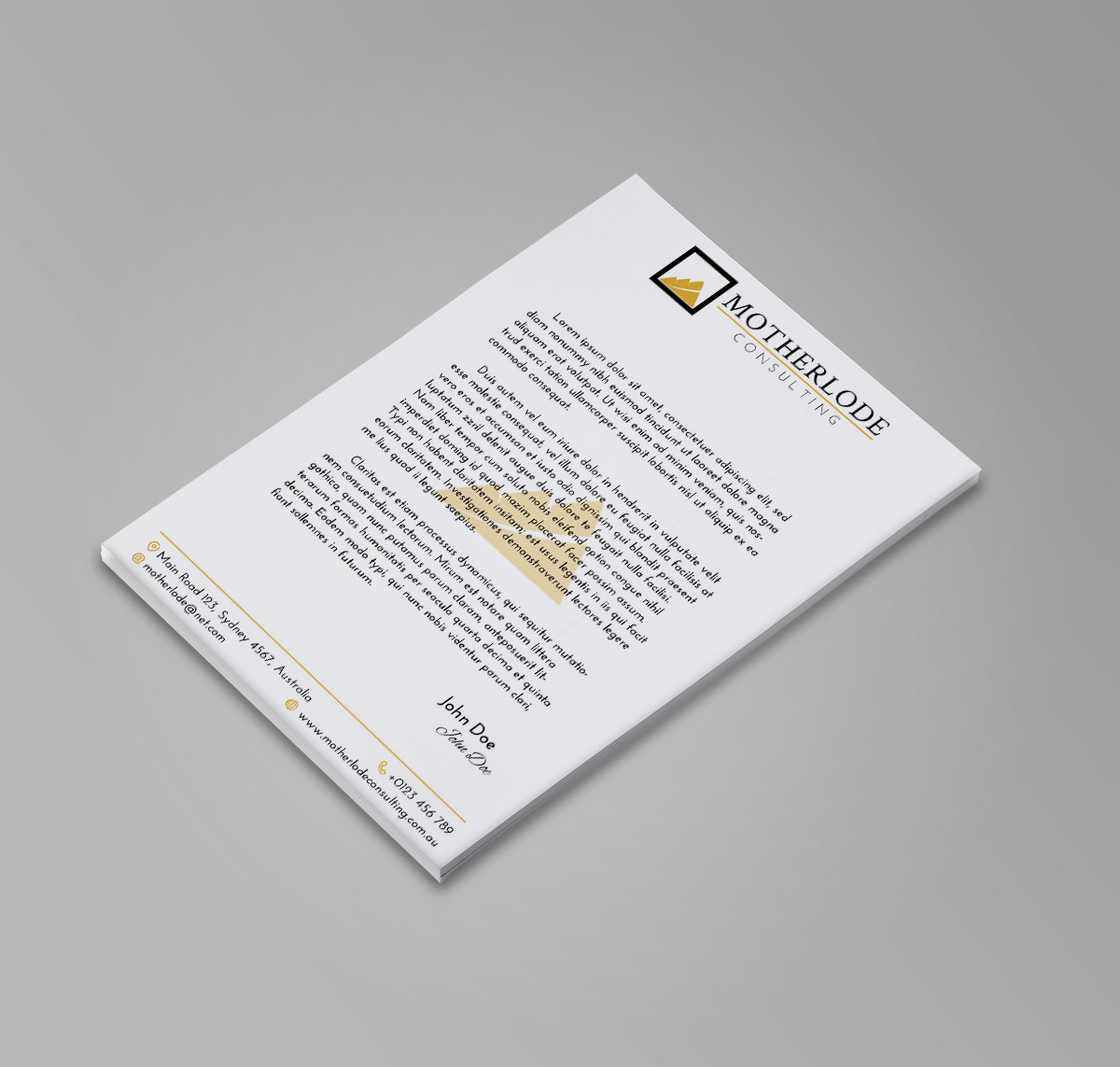 Letterhead Design by Ron Mickey for this project | Design #2813127