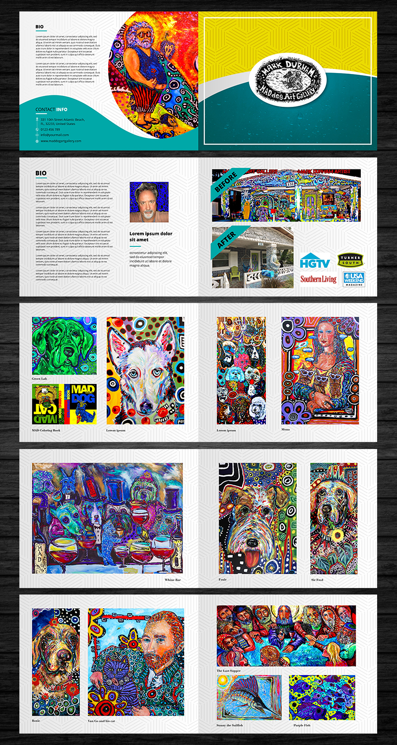 Catalogue Design by ecorokerz for mad dog art gallery | Design #18000695