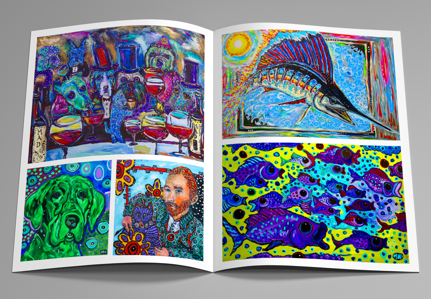 Catalogue Design by HamzaMalik for mad dog art gallery | Design #17993947