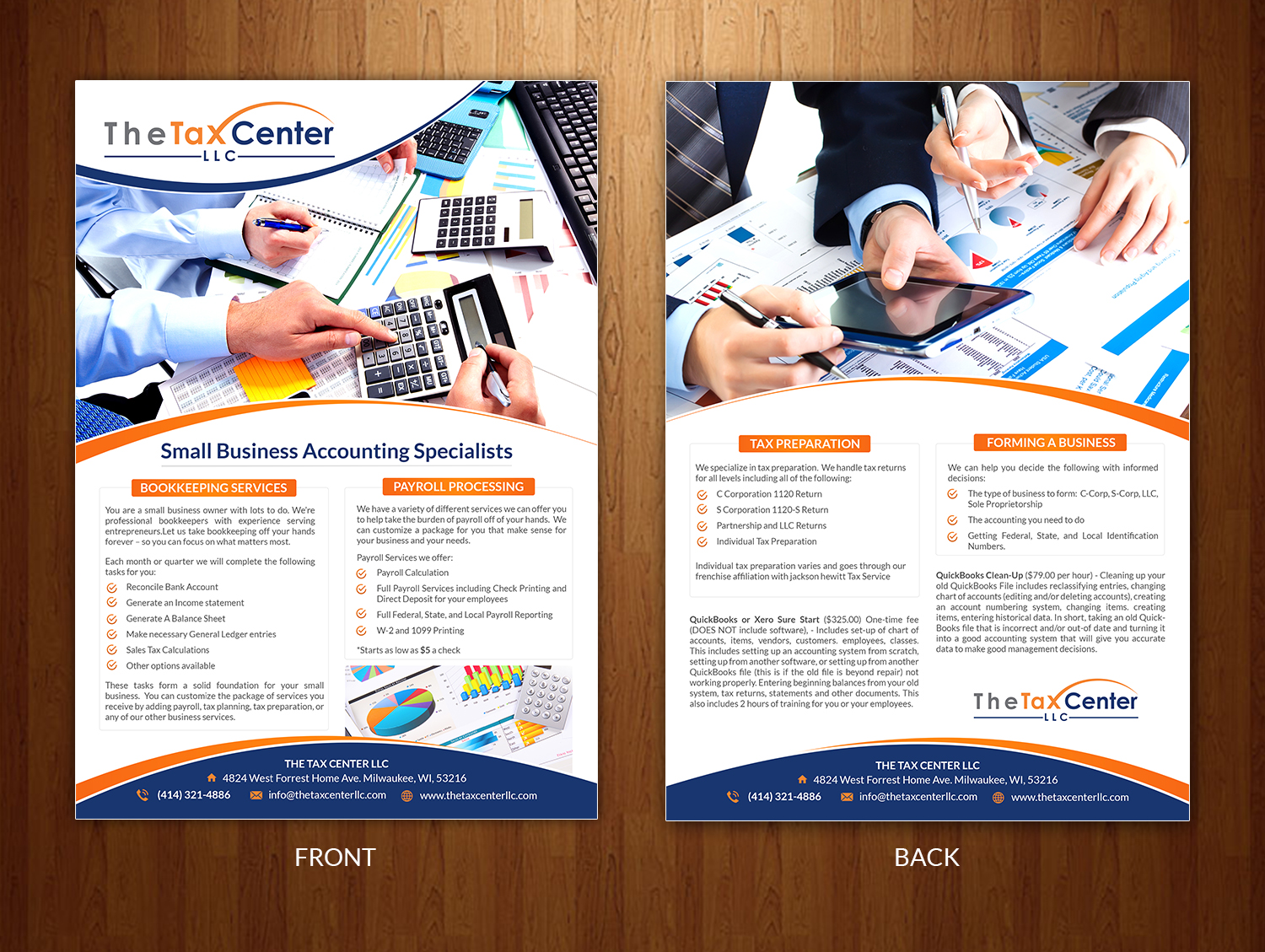 colorful bold accounting flyer design for a company by creative