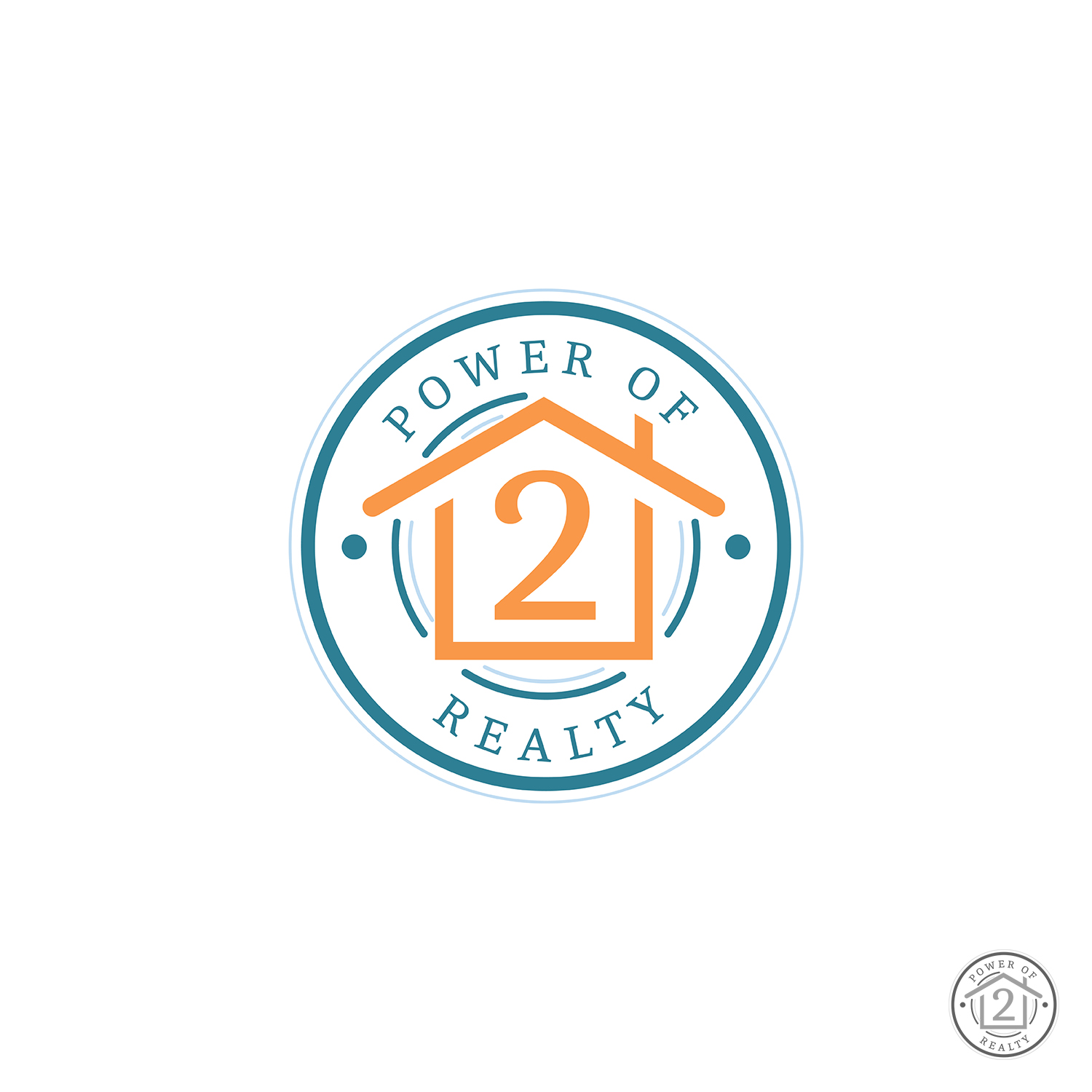 Logo Design by Marc Ray for Power Of 2 Realty | Design #18009615