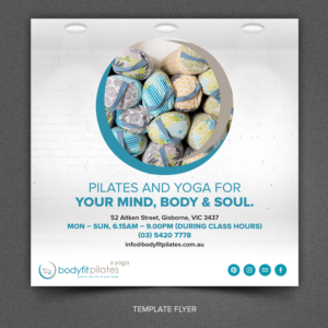Template Flyer- Bodyfit Pilates &amp; Yoga | Design de Flyer par SAI DESIGNS