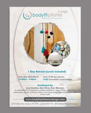 Template Flyer- Bodyfit Pilates &amp; Yoga | Flyer-Design von Aurora:)