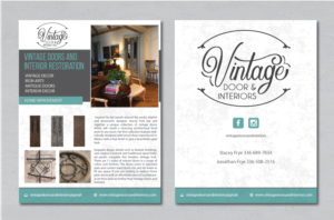 Flyer Design by alex989 for Vintage Doors and Interiors | Design: #18293422