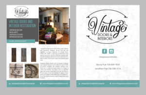 Flyer Design by alex989 for Vintage Doors and Interiors | Design: #18476105