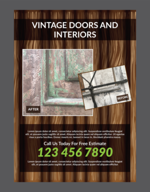 Flyer Design by Deziners Zone for Vintage Doors and Interiors | Design: #17973198