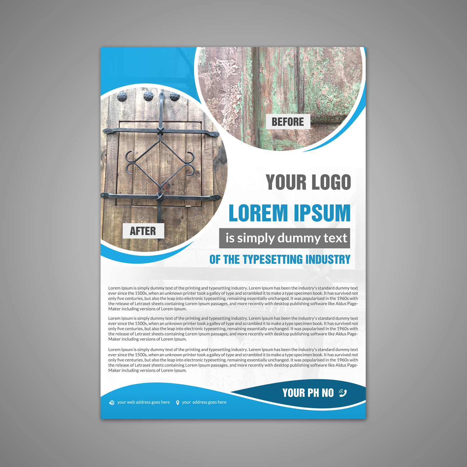 Flyer Design by creative.bugs for Vintage Doors and Interiors | Design #17973939