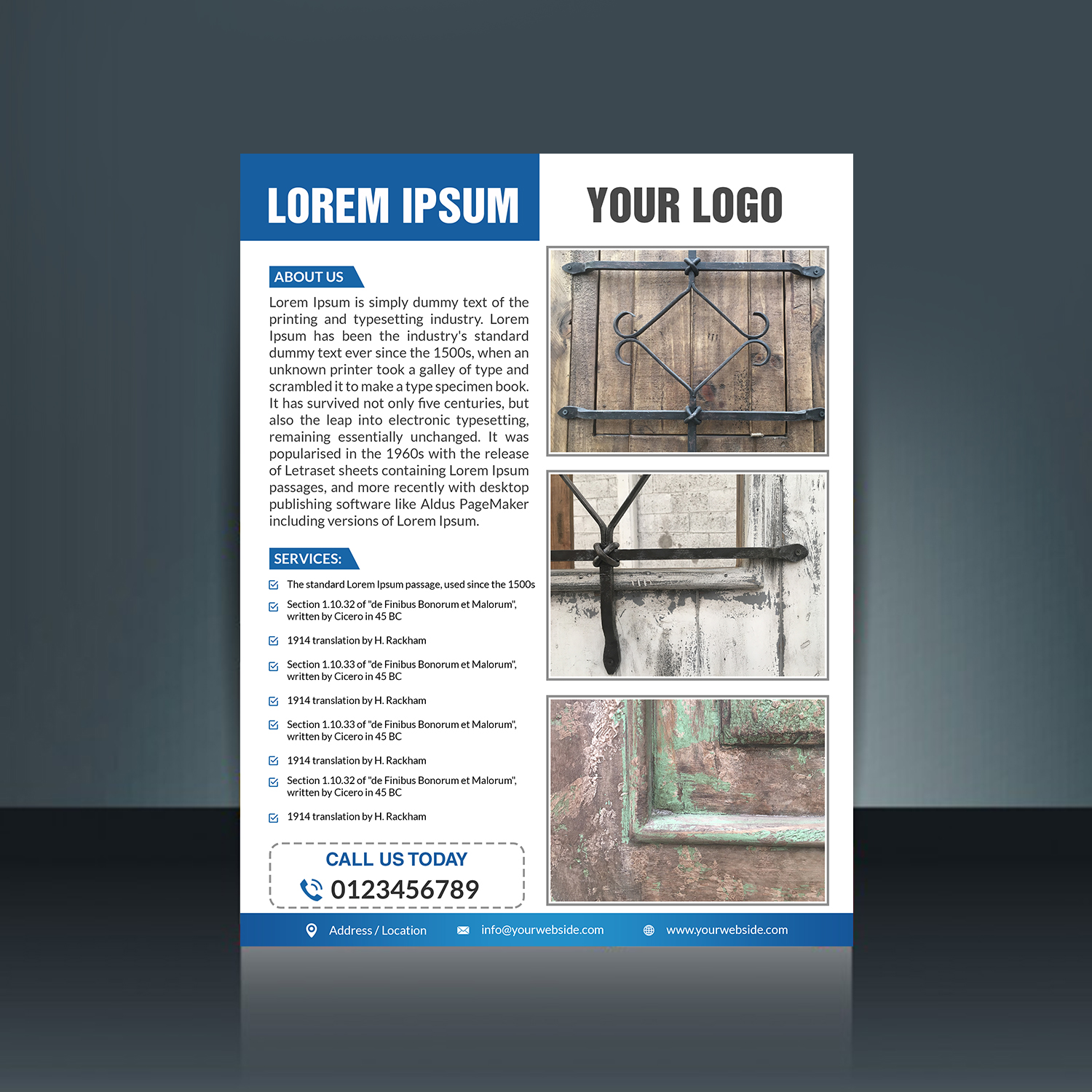 Flyer Design by creative.bugs for Vintage Doors and Interiors | Design #17983699