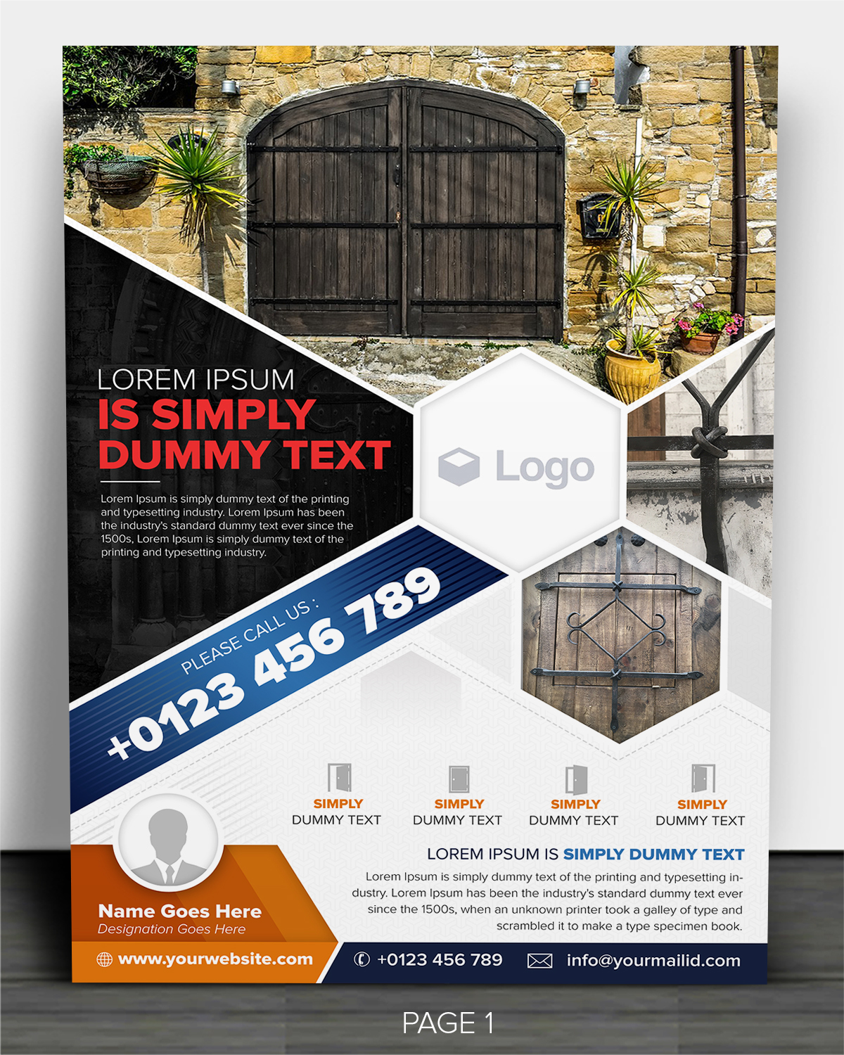 Flyer Design by SAI DESIGNS for Vintage Doors and Interiors | Design #18027755