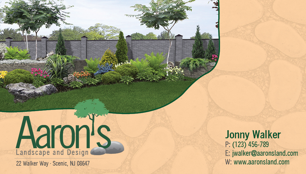 Business Card Design by DesignerTEE for Aaron's Landscape and Design LLC  | Design #17966664
