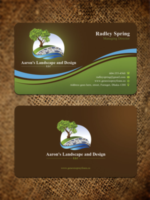 Business Card Design by Sandaruwan for Aaron's Landscape and Design LLC  | Design #18002823