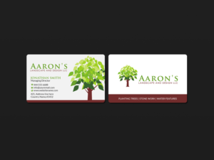 Visitenkarten-Design von Creations Box 2015 für Aaron's Landscape and Design LLC  | Design: #17996070