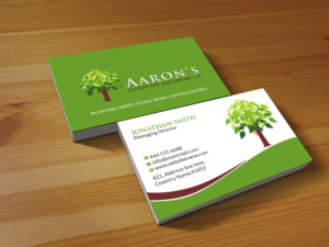 Visitenkarten-Design von Creations Box 2015 für Aaron's Landscape and Design LLC  | Design: #17996074