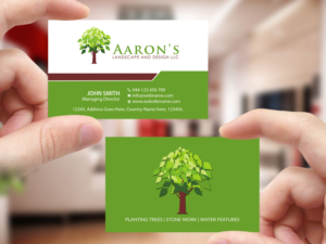 Business Card Design by Creations Box 2015 for Aaron's Landscape and Design LLC  | Design: #17996951