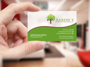 Business Card Design by Creations Box 2015 for Aaron's Landscape and Design LLC  | Design: #17996952